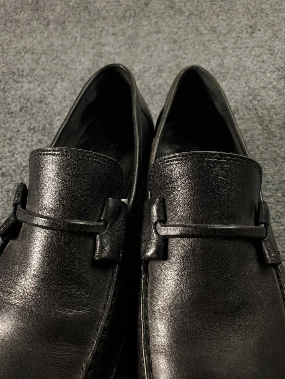 Bruno Magli Tabarro Penny Loafers Mens 9.5M Slip On Dress Shoes Black Leather